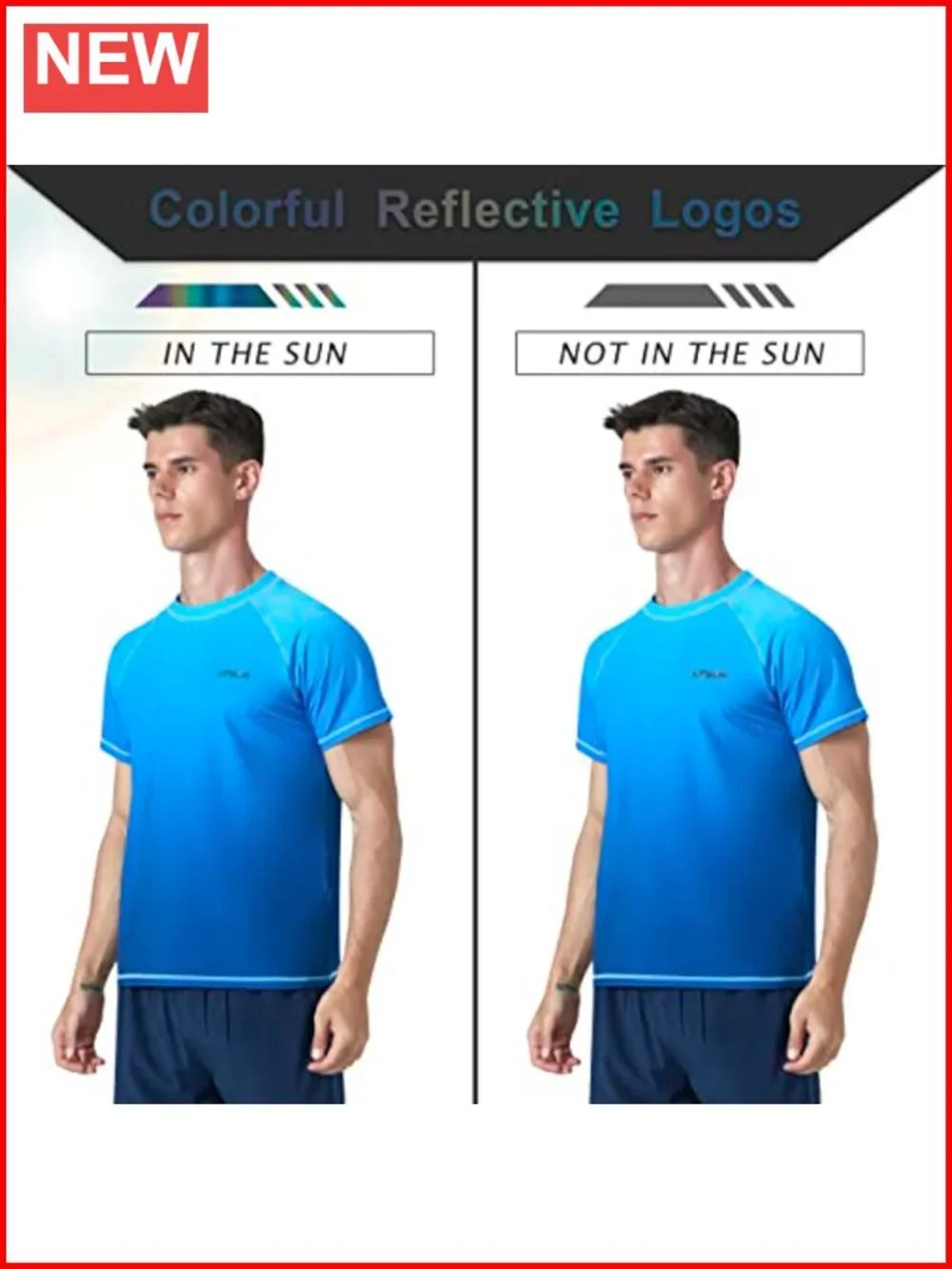 Men's UPF 50+ Rash Guard Swim Shirt Quick Dry 4-Way Stretch Shirt